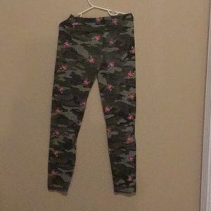 Camouflage Pants with pink flowers